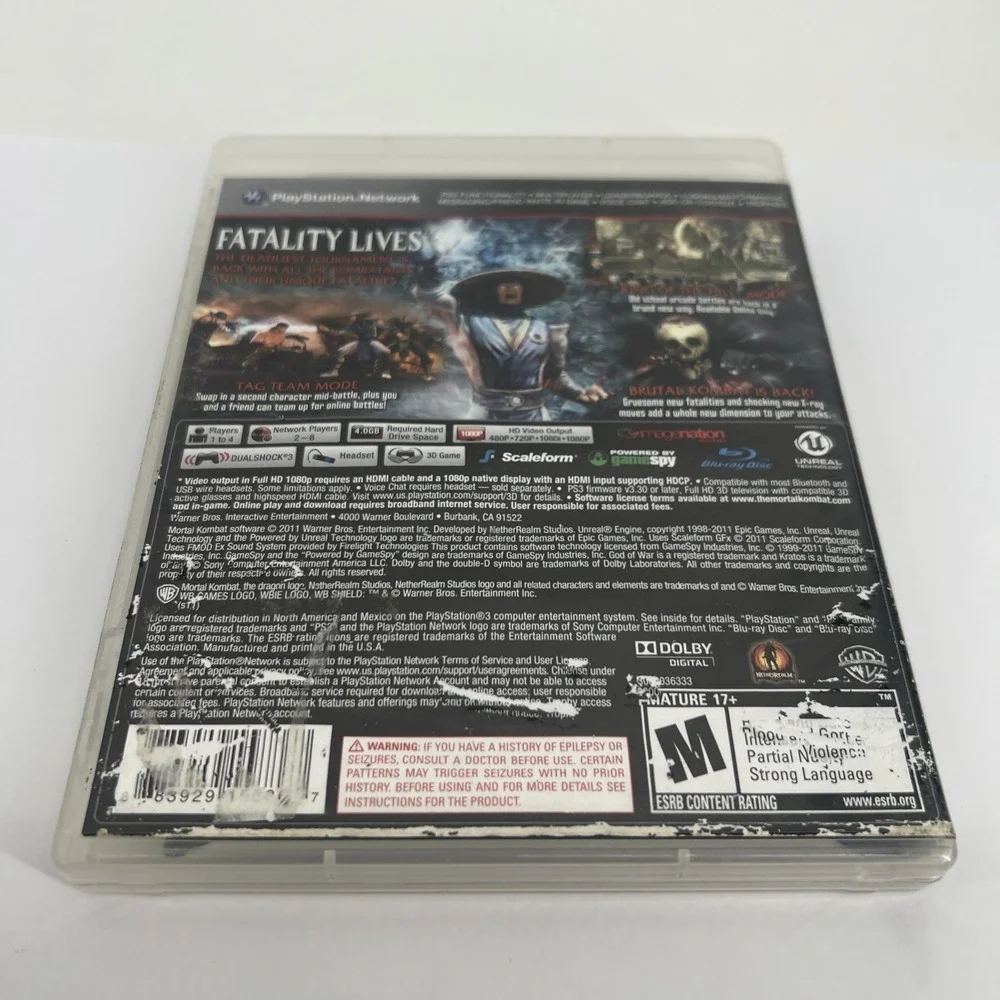 Mortal Kombat (Sony PlayStation 3 PS3, 2011) CIB